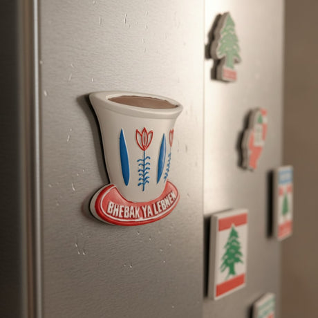 Bhebak Ya Lebnen Lebanese coffee cup souvenir fridge magnet, Jack Gifts Online Lebanon