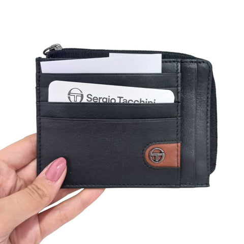 Black Credit Card Wallet With Zip