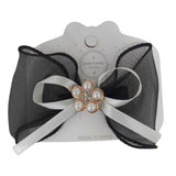 Black Flower Bow Hairpins 