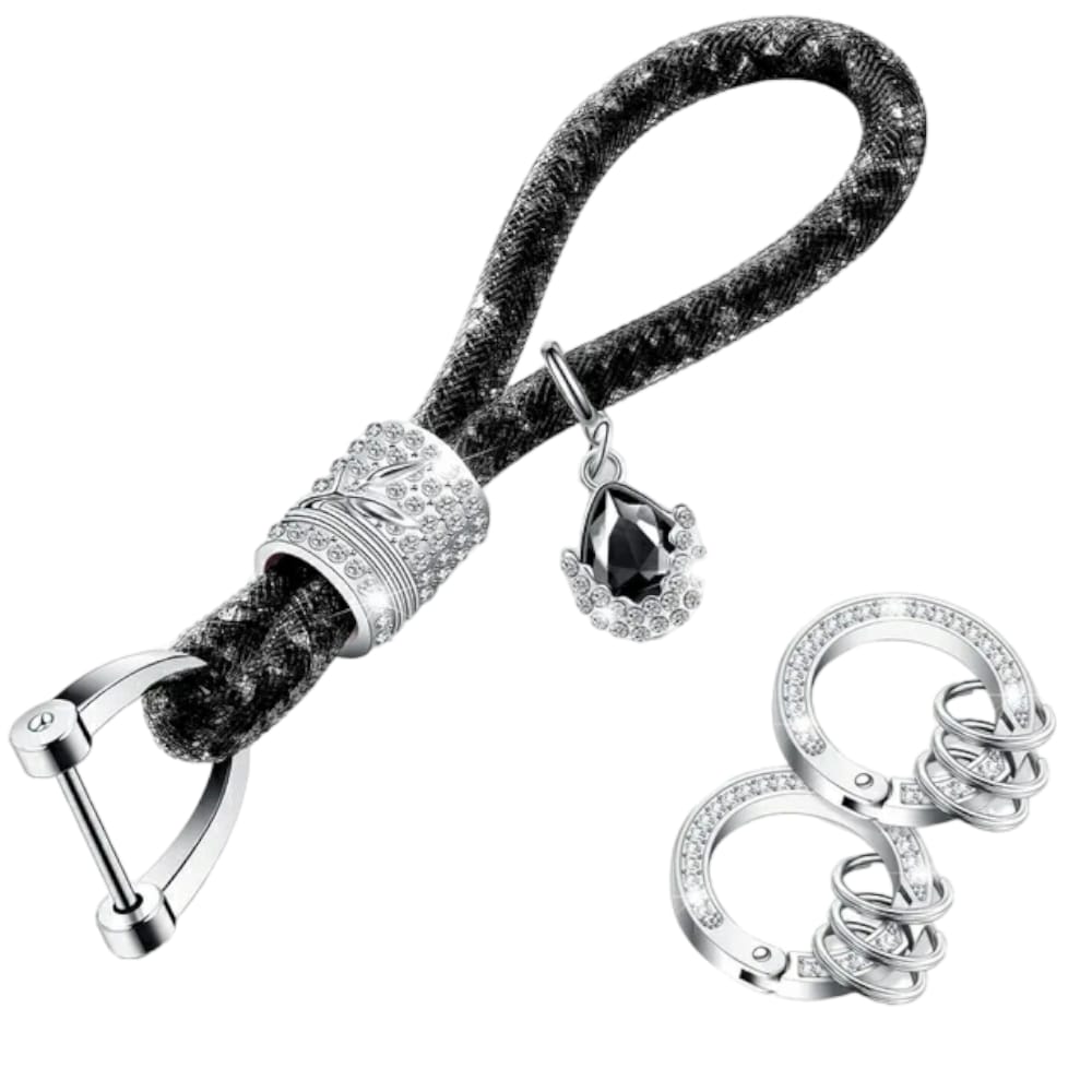 Black Rhinestone Keychain