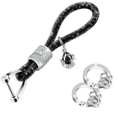 Black Rhinestone Keychain