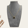 Black Simple Necklace & Earrings Set 