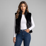 Black Fur Vest