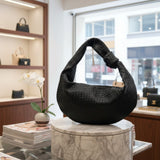 Black woven knot hobo bag, Jack Gifts Online Lebanon