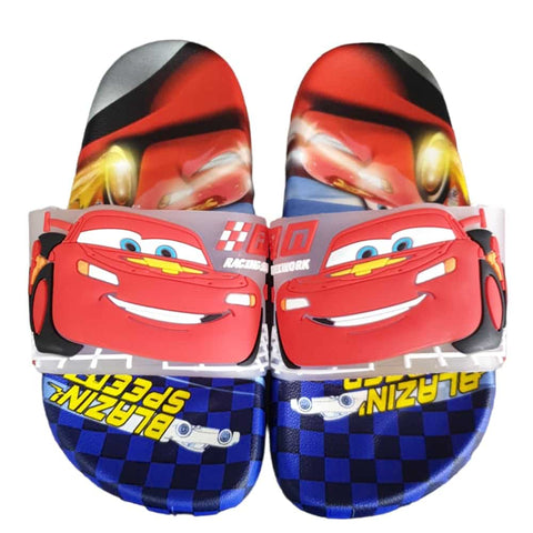 Blue Cars Slippers