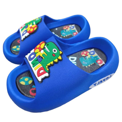 Blue Dino Slippers