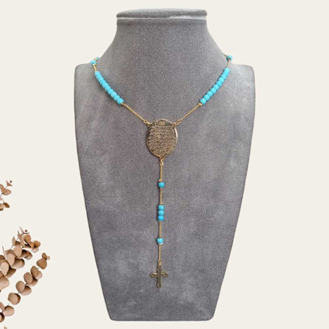 Blue Prayer Necklace