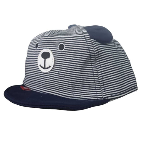 Blue Teddy Bear Striped Hat