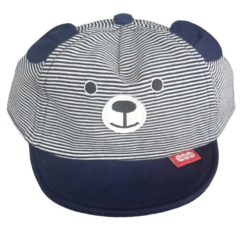 Blue Teddy Bear Striped Hat