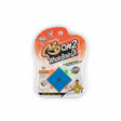 Blue 2x2 magic cube on an orange blister card