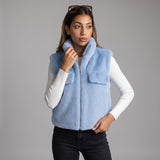 Blue Fur Vest