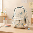 Cream school backpack with dusty blue star print for girls, Jack Gifts Online Lebanon