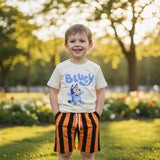Bluey shorts set for boys with striped shorts, Jack Gifts Online Lebanon