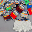Boys cotton boxer shorts in assorted colours with branded elastic waistbands