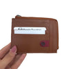 Brown Credit Card Wallet With Zip