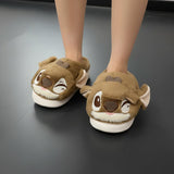 Worn on a dark floor, brown character mules on a thick cream cushioned platform