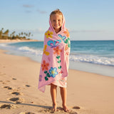 Butterfly hooded towel for girls with flower print, Jack Gifts Online Lebanon