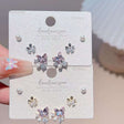 Butterfly, pearl and crystal stud earrings on a card, Jack Gifts Online Lebanon