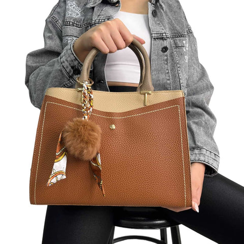 Camel  Simple Leather Bag