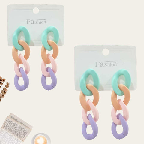 Candy Color Chain Earrings S-0