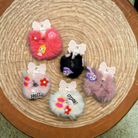 Cartoon Fluffy Hair Ties 1 