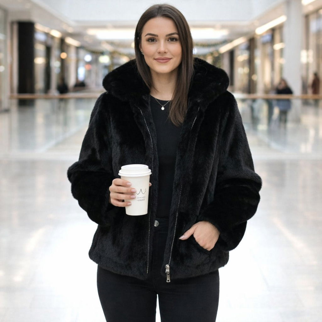 Long Black Fur Jacket