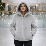 Long Grey Fur Jacket