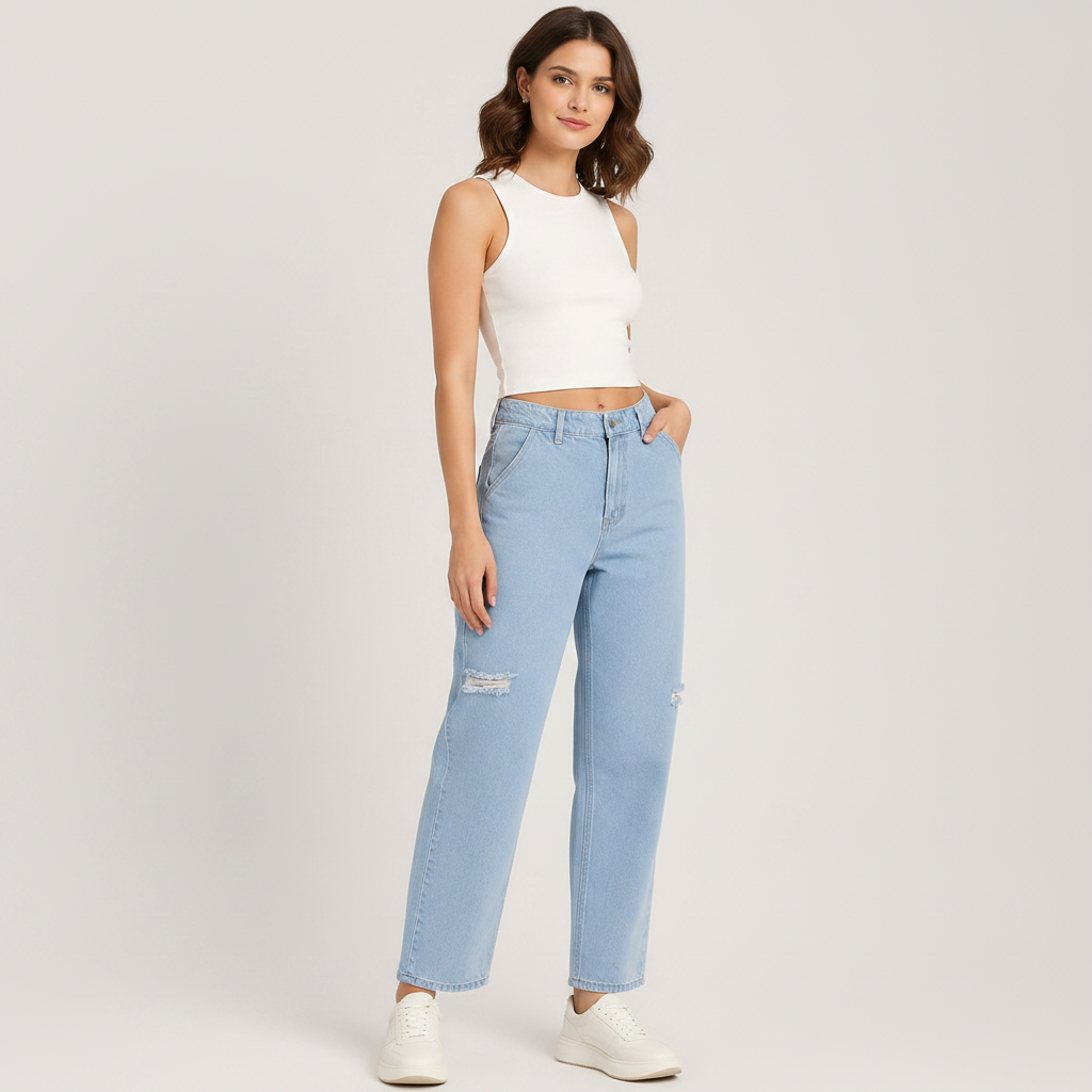 Sky Ripped Jeans