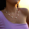 Circular Pearl Beaded Chain Necklace