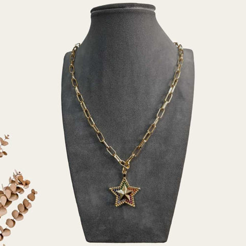 Colorful Crystal Star Necklace 1