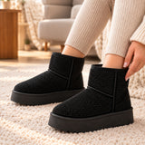 Sparkly Black Winter Boots