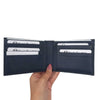 Dark Blue Credit Card Wallet With Zip