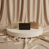 Crystal box clutch bags in gold, rose gold and black, Jack Gifts Online Lebanon
