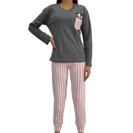 DARK GREY Pouch Panda PJ for teen girls