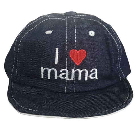 Dark Blue I Heart Mama Jeans Hat