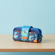 Navy dino surfer pencil case with blue snap flap and two compartments – Jack Gifts Online Lebanon