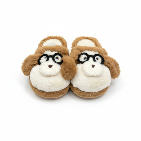Studio pair on white, tan fur heel collar and cream lining visible inside the openings