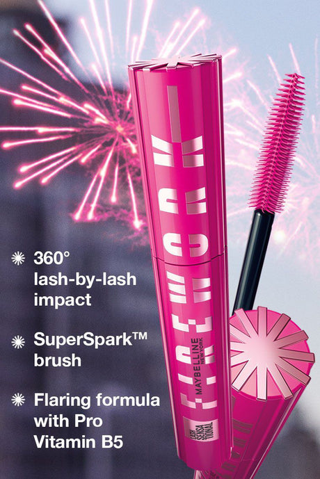 Firework mascara with SuperSpark brush and 360 degree lash impact claims