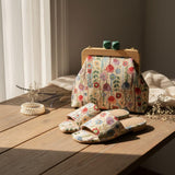 Meadow flower frame bag displayed with matching floral slides