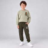 Sage Tiger Forest Sweatshirt Boys Jogging Set