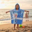 Girl in an icy blue Frozen Elsa hooded poncho towel – Jack Gifts Online Lebanon
