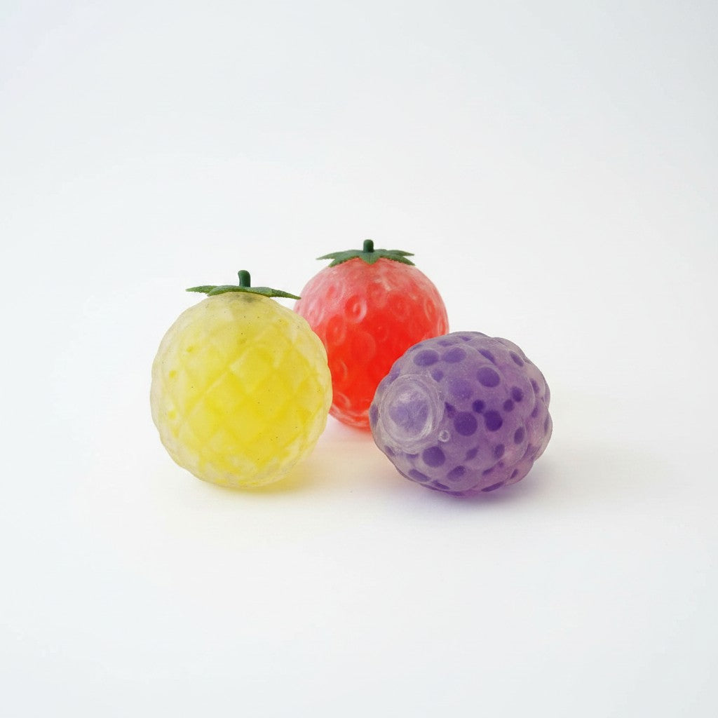 Pineapple, strawberry and grape fruit squishy stress balls, Jack Gifts Online Lebanon
