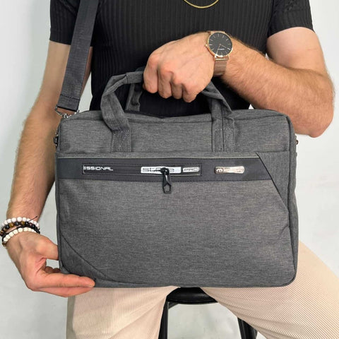 GREY briefcase for men