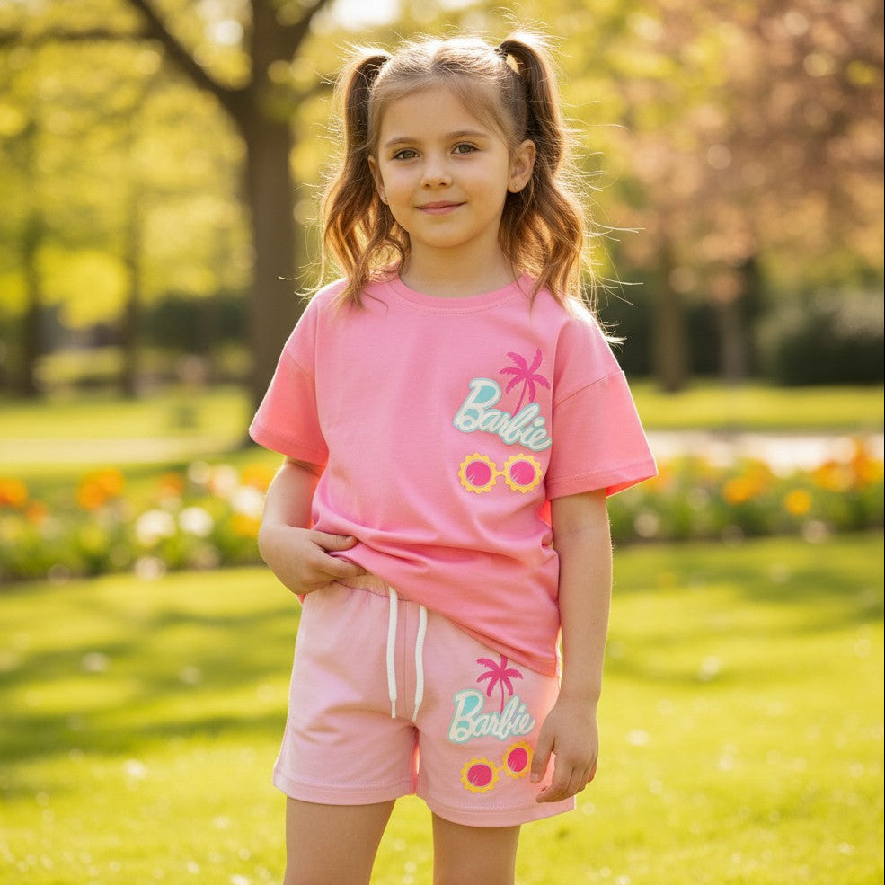 Girls Barbie Short Set