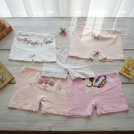 Girls cotton boyshorts with animal prints in white, pink and grey, Jack Gifts Online Lebanon