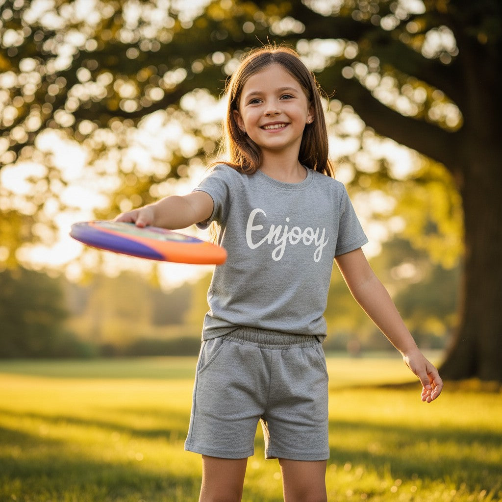 Girls Enjooy two piece set in grey, Jack Gifts Online Lebanon