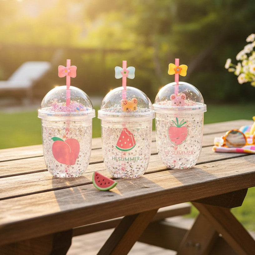 Glitter Fruit Tumbler