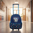 Navy football trolley backpack with pull handle and wheels, Jack Gifts Online Lebanon