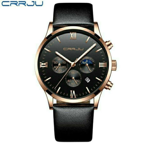 Gold Leather Crrju 4 Watches