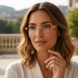 Womens gold rimless clear lens frames with slim gold temples, Jack Gifts Online Lebanon